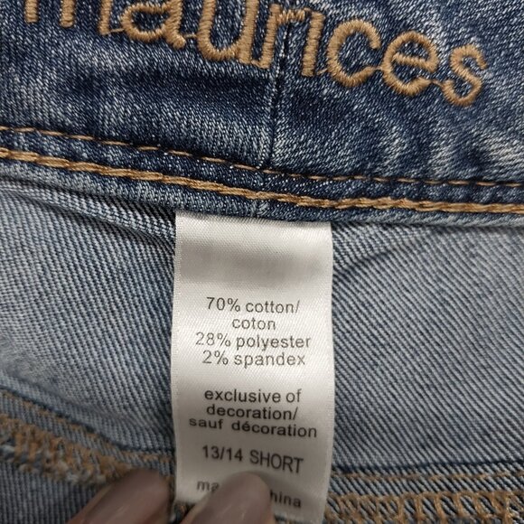 3802 Size 13/14 Upcycled Appliqued Maurices Pink and Blue Bell_Bottoms. - Picture 5 of 5